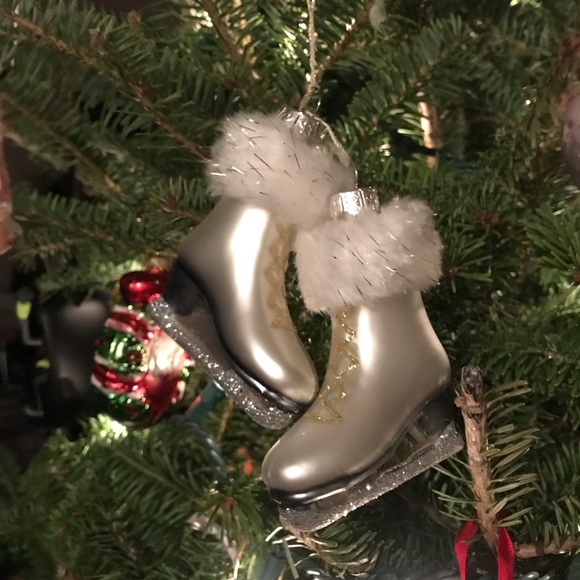 Accessories - Ice skates glass Christmas tree ornament